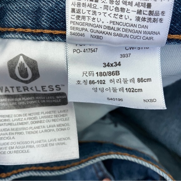 Levi's 516 Slim Straight Leg Blue Dad Jeans - Picture 3 of 7